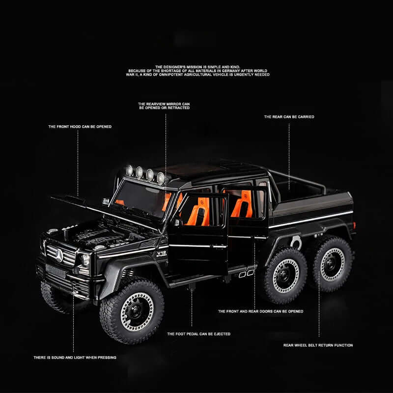 1:20 Scale Alloy Model Car Mercedes-Benz G63 6X6