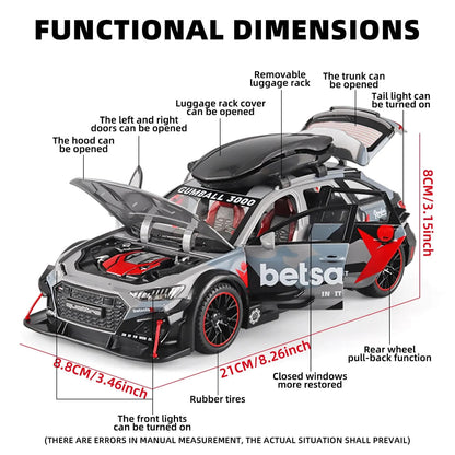 1:24 Audi RS6 Racing Die-cast Alloy Model Car