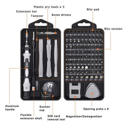 115 in 1 Precision Screwdriver Set for Electronics Repair