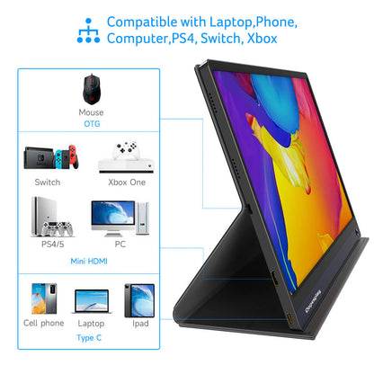 15.6'' 60HZ 1080P Touchscreen Battery Portable Monitor For Laptop