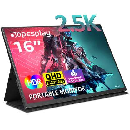 16 Inch Portable Monitor for Laptop with 2.5K FHD Display