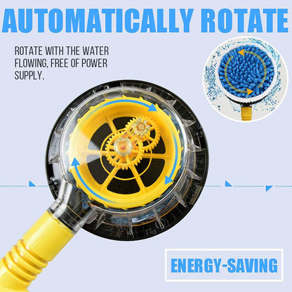 360° Car Rotary Wash Brush Kit - Automatic Rotating Adjustable High Pressure Vehicle Cleaning Brush