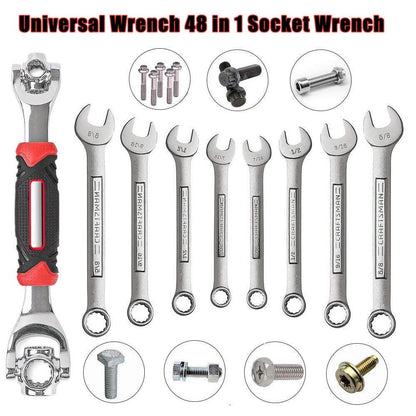 52 in 1 Universal Socket Wrench for Household Bicycle and Car Repairs