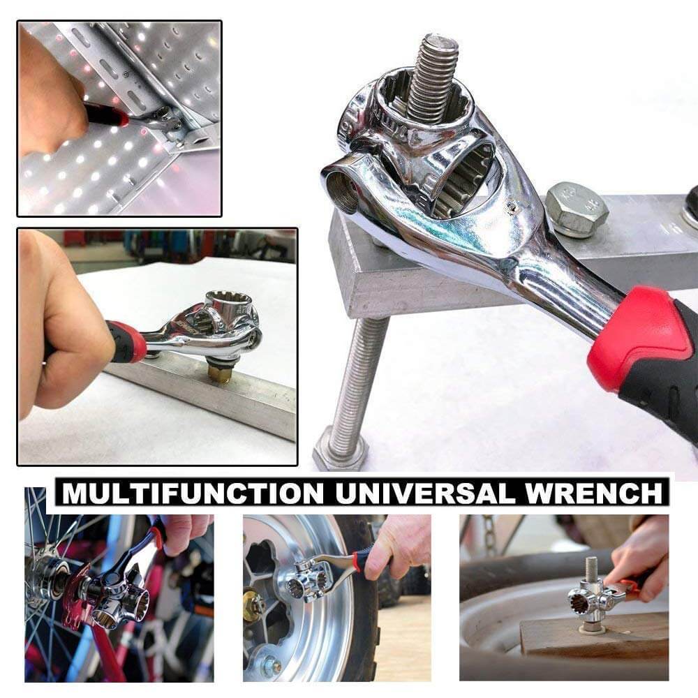 52 in 1 Universal Socket Wrench for Household Bicycle and Car Repairs