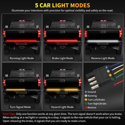 60" LED Tailgate Light Bar Kit for Trucks and SUVs