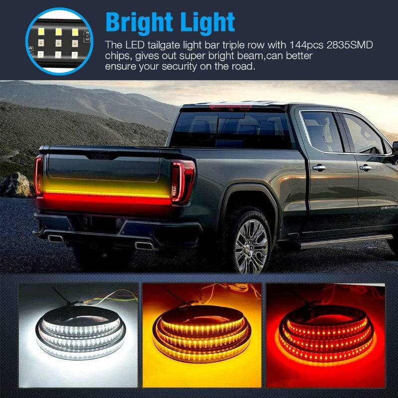 60" LED Tailgate Light Bar Kit for Trucks and SUVs