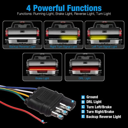 60" LED Tailgate Light Bar Kit for Trucks and SUVs