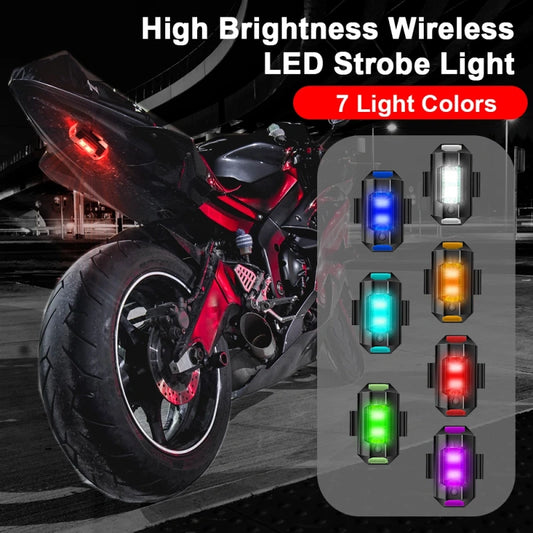 Motorcycle Rechargeable Multicolor LED Strobe Light