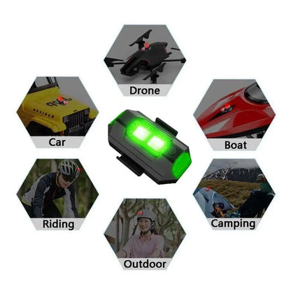 Motorcycle Rechargeable Multicolor LED Strobe Light