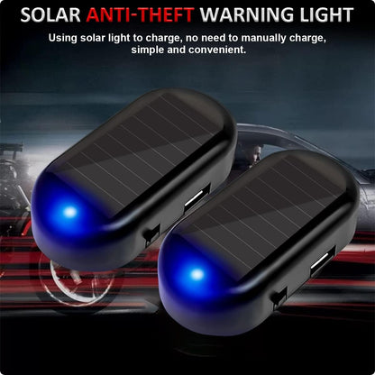 Car Anti-theft Simulation Warning Flashing Solar Light