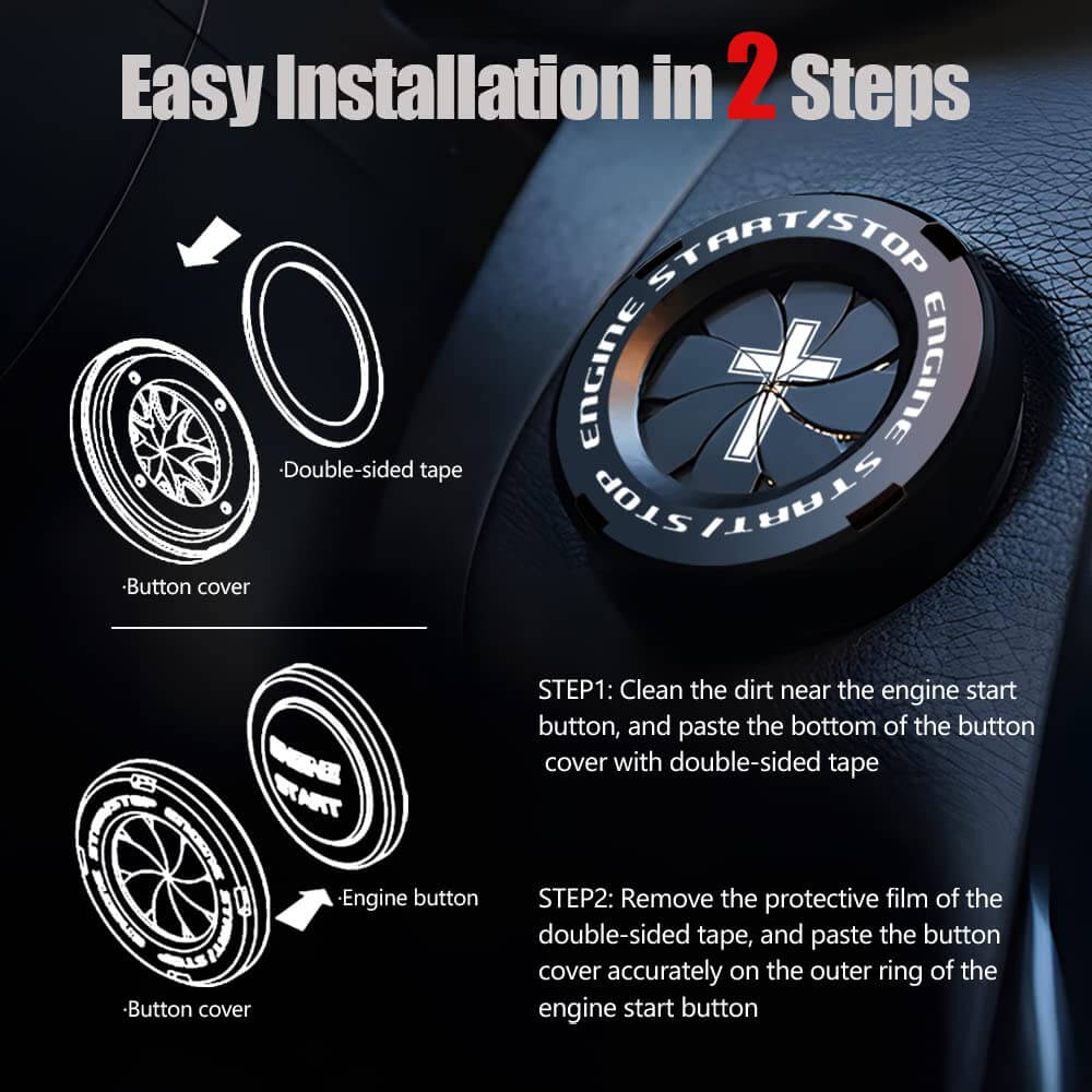 Car Engine Ignition Start Stop Button Cover