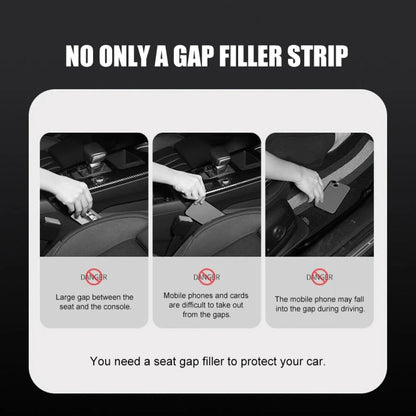 Universal Seat Gap Filler Strips for Car Interior Organization