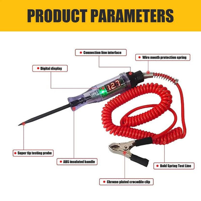 DC 3-70V Car Truck Circuit Tester Pen with Digital Display and Backlight