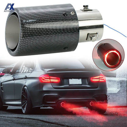 Car Universal Modified 35-63mm Carbon Fiber Exhaust Muffler