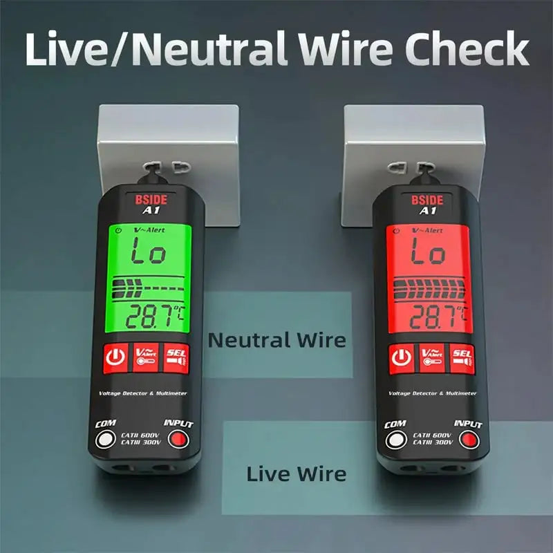 Fully Automatic Universal Digital Multimeter with LED Light and Live Wire Detection