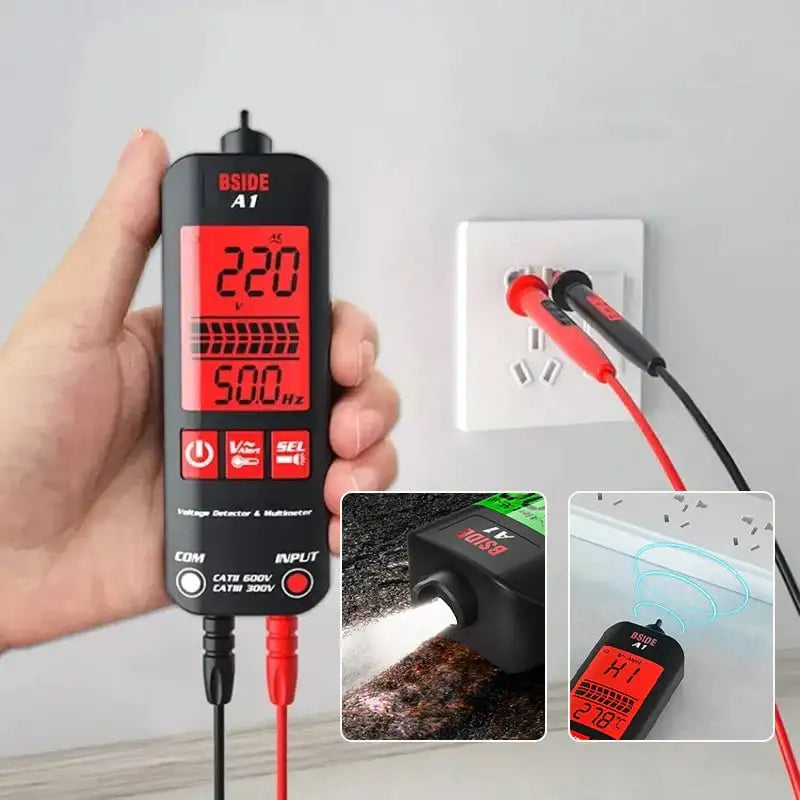 Fully Automatic Universal Digital Multimeter with LED Light and Live Wire Detection