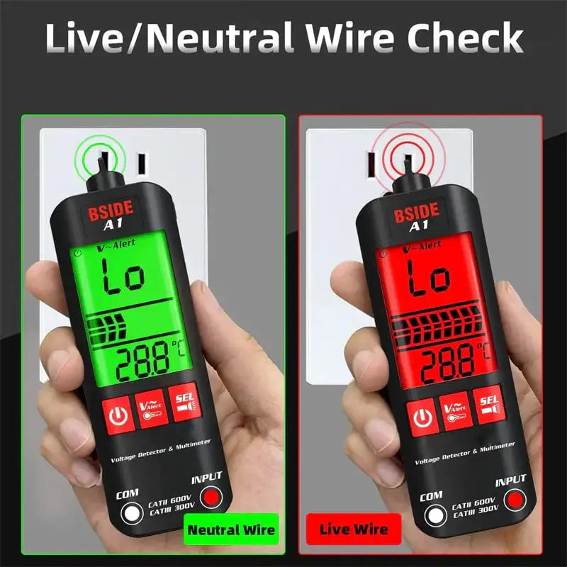 Fully Automatic Universal Digital Multimeter with LED Light and Live Wire Detection