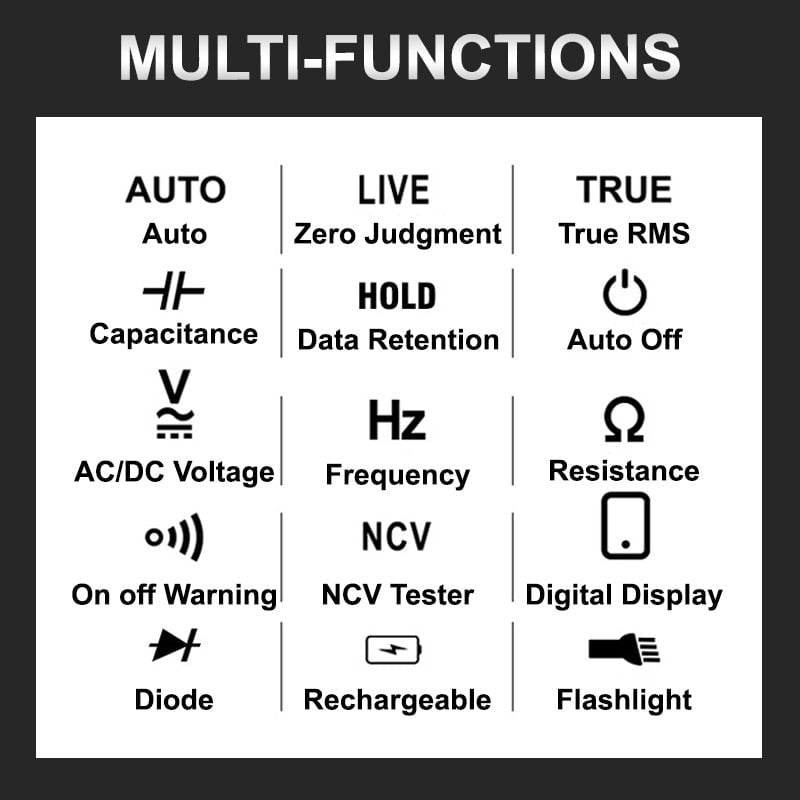 General Purpose Digital Multimeter for Electricians and DIY Projects