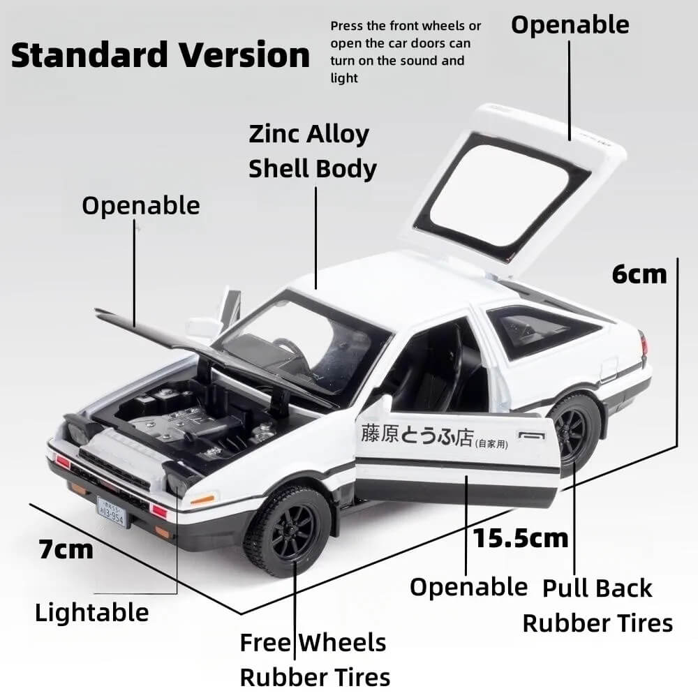 Initial D Toyota AE86 Alloy Diecast Car Model