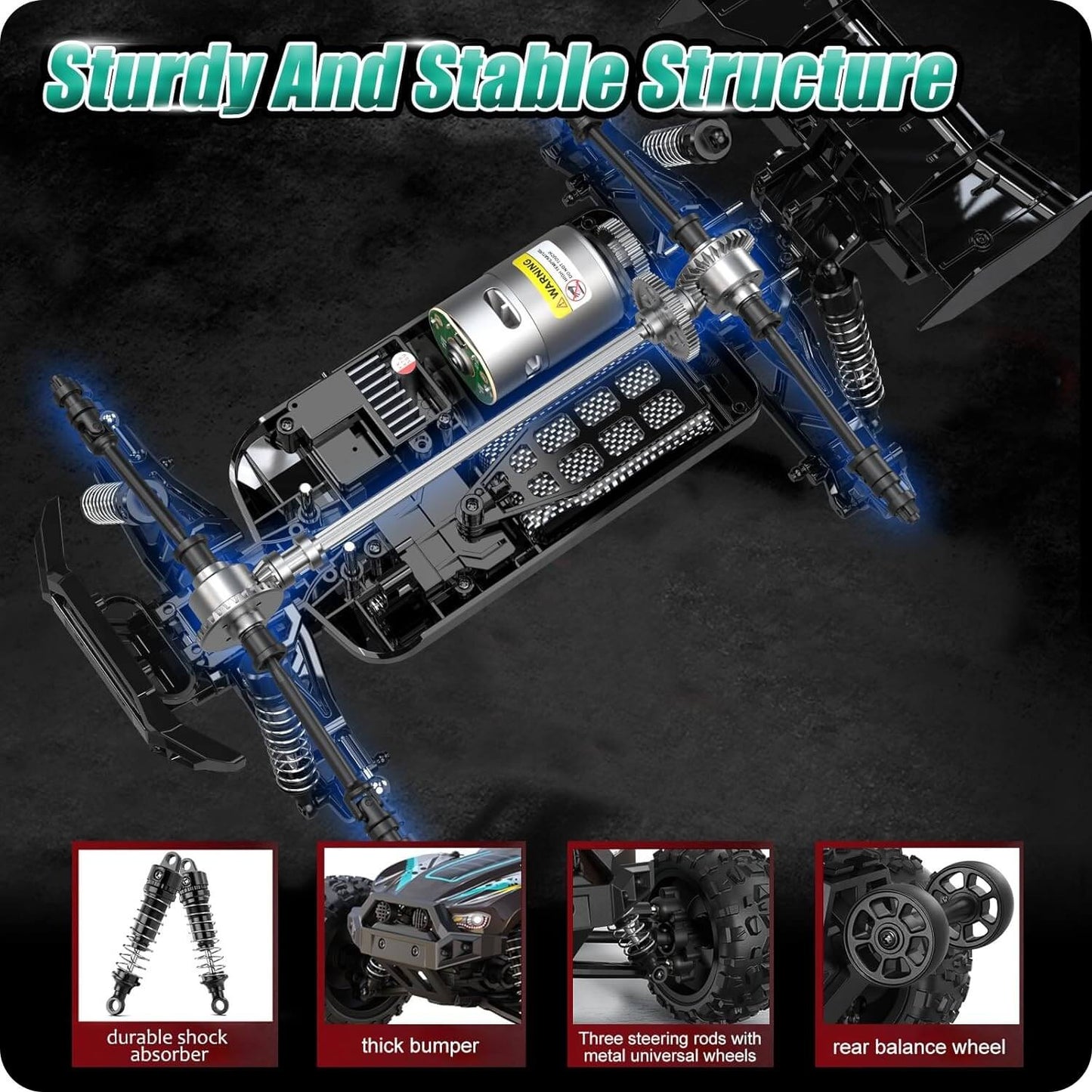 JJRC Q117 2.4G 1/16 bezszczotkowy silnik 4WD terenowy samochód wyścigowy zdalnie sterowany