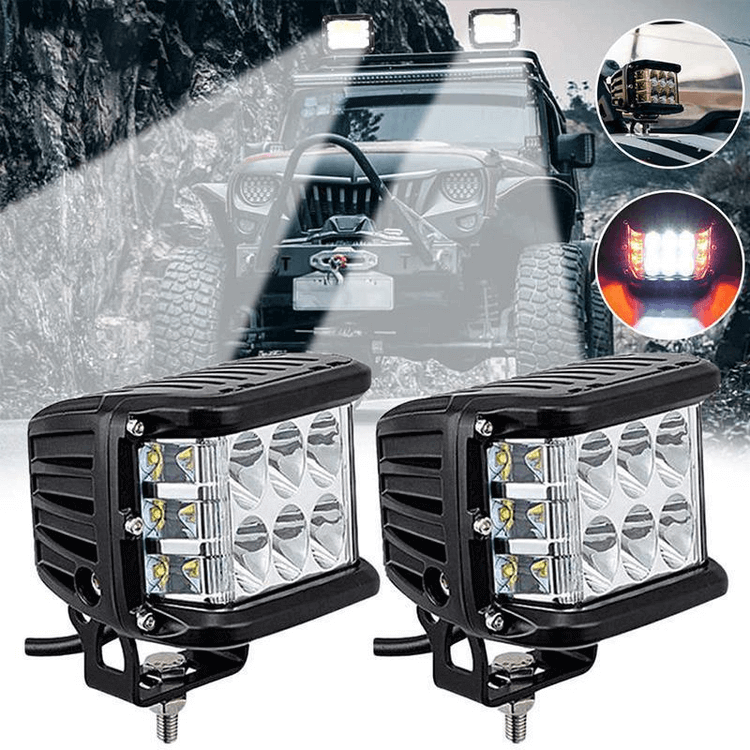 Side Shooter Dual Color Strobe Cree LED Pods for SUV and Truck