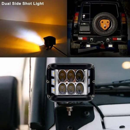 Side Shooter Dual Color Strobe Cree LED Pods for SUV and Truck