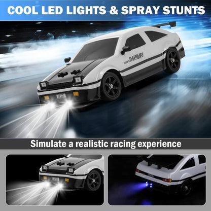 Original AE86 1:16 4WD RC Drift Car with LED Lights and Drift Wheels