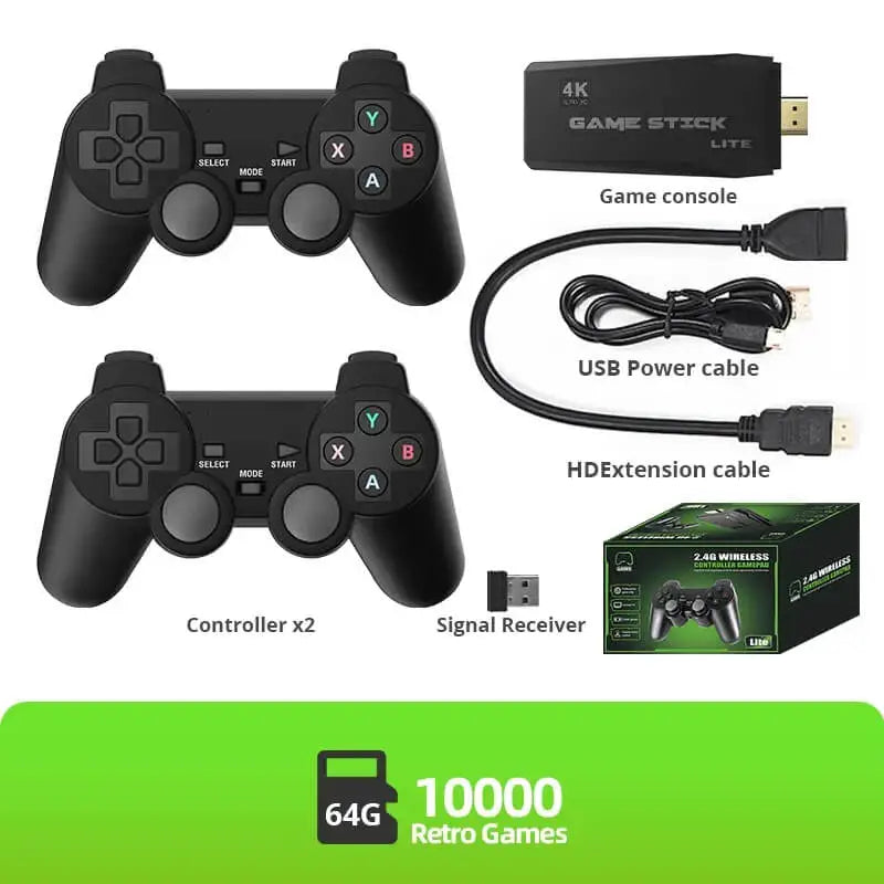 Retro Classic Game Console Wireless Controllers and 10000 Games