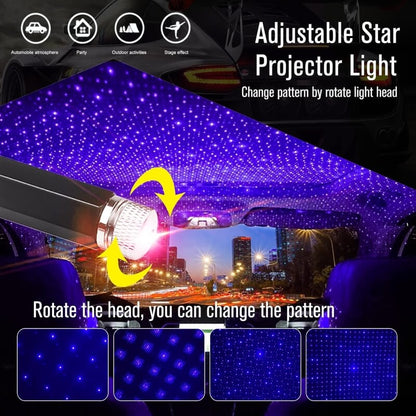 USB Powered Starlight Car Roof Projector Light Portable Ambient Lamp