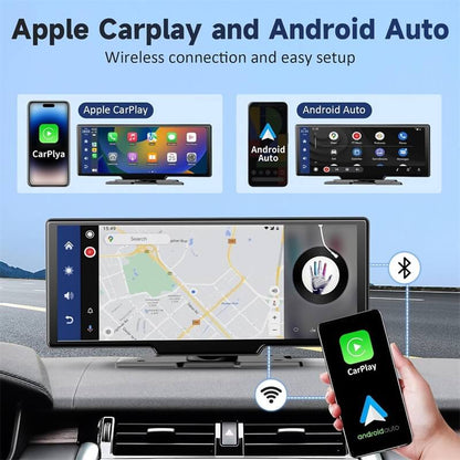 10.26-Inch Touchscreen Wireless CarPlay and Android Auto System with Dash Cam