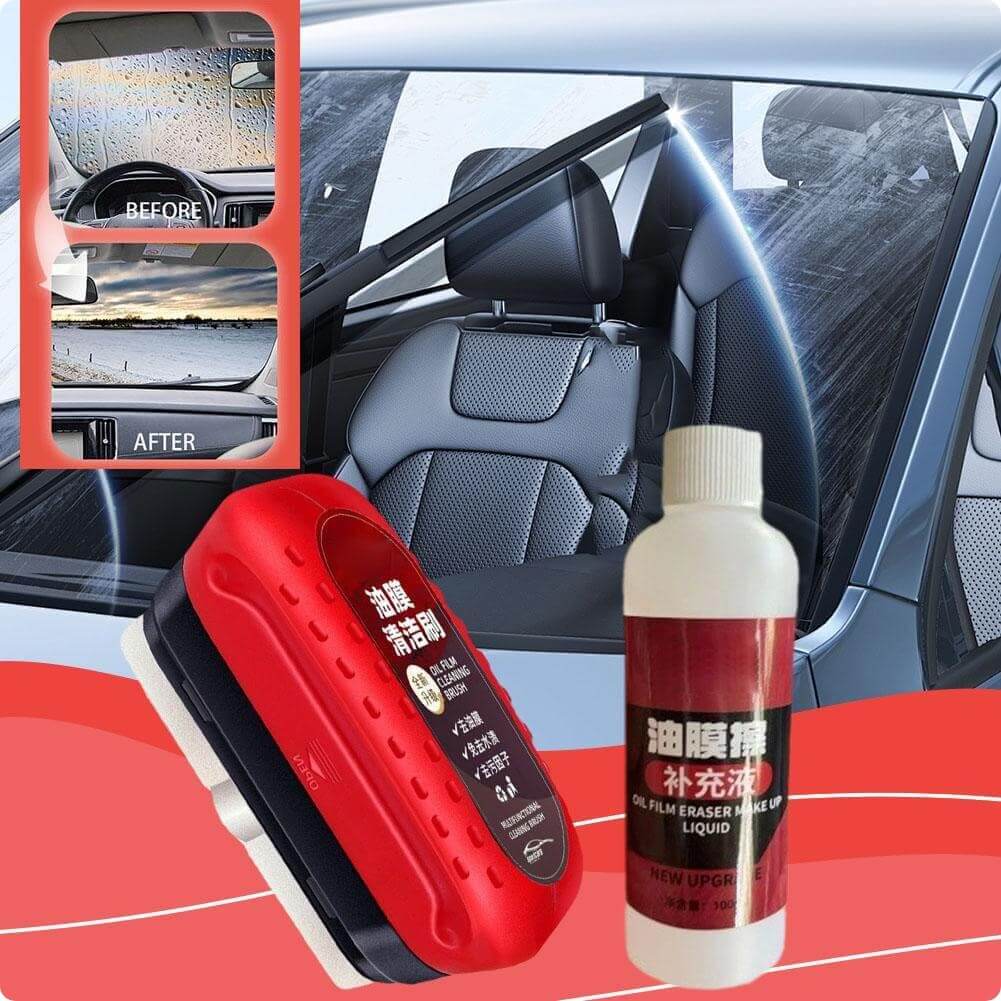 Car Glass Cleaning Brush Removes Oil Film Dirt and Stains Effortlessly