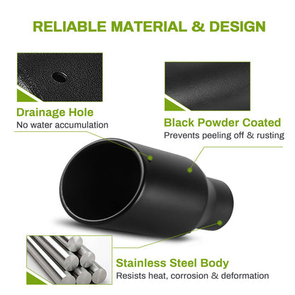 Universal Stainless Steel Car Exhaust Tip Rustproof and Stylish